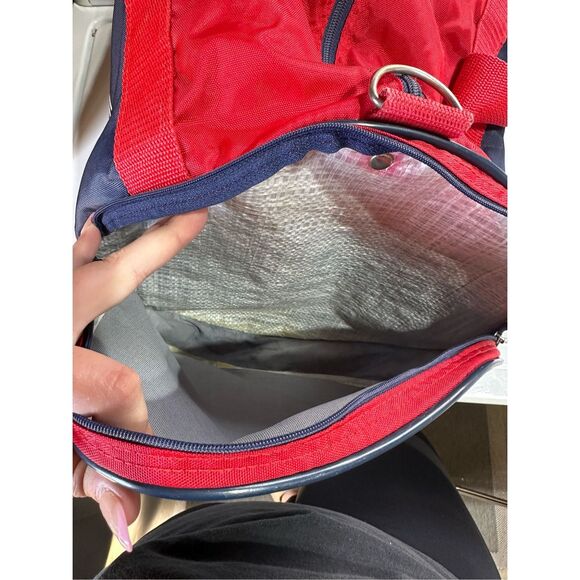 VTG 80s 90s Nike Large Red Blue Workout Gym Bag - Picture 8 of 13